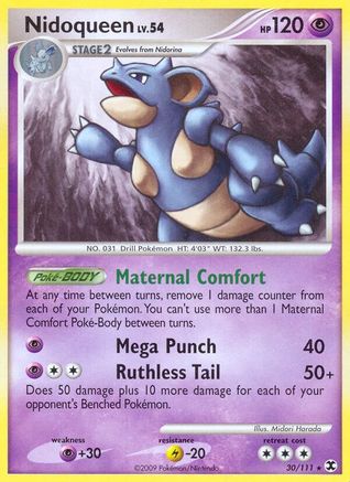 Nidoqueen - 030/111 - Rising Rivals Reverse Holofoil