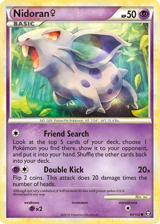 Nidoran F - 069/102 - Triumphant Reverse Holofoil
