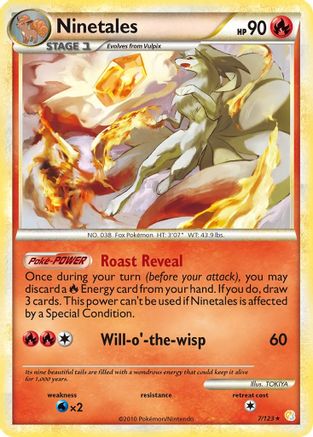 Ninetales 007 - HeartGold SoulSilver Reverse Holofoil - Holo Rare