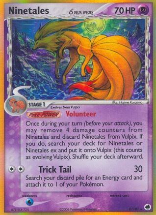 Ninetales (Delta Species) 008/101 - Dragon Frontiers Reverse Holofoil - Holo Rare