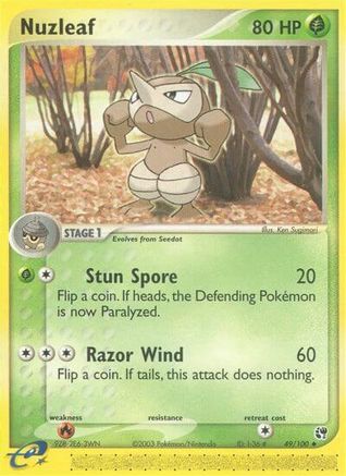 Nuzleaf 049/100 - Sandstorm Reverse Holofoil - Uncommon