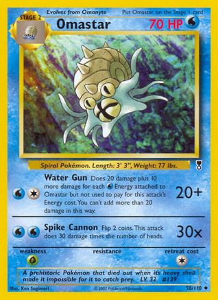 Omastar 058/110 - Legendary Collection Reverse Holofoil - Uncommon