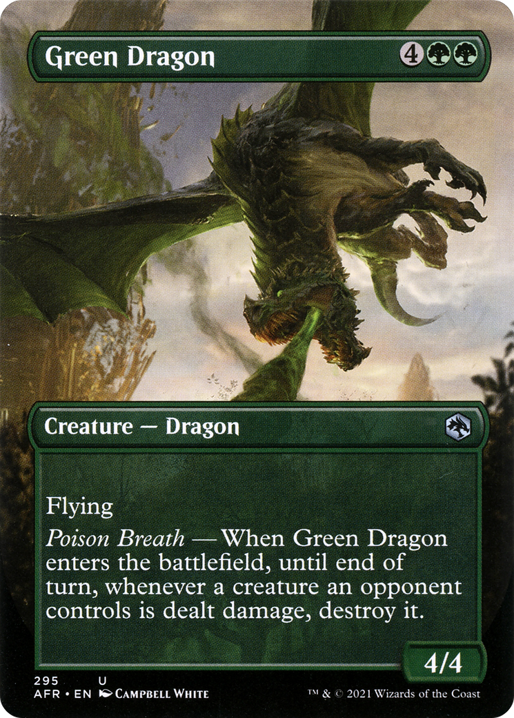 Green Dragon (Borderless)(AFR-295) - Adventures in the Forgotten Realms Foil