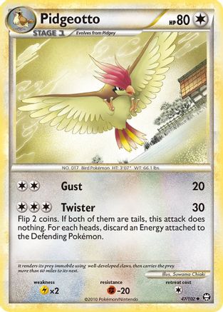 Pidgeotto - 047/102 - Triumphant Reverse Holofoil