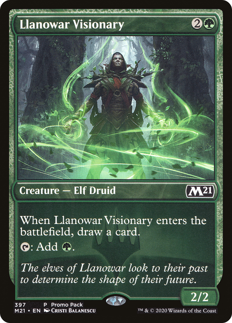 Llanowar Visionary (PPM21-397) - Core Set 2021 (Promo Pack) Foil