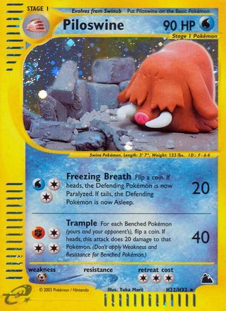 Piloswine (H22) H22 - Skyridge Holofoil - Holo Rare