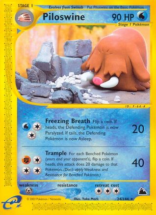 Piloswine (24) 024 - Skyridge Normal - Rare