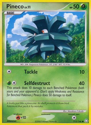 Pineco (113/146) - Legends Awakened Reverse Holofoil - Common