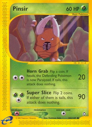 Pinsir 101 - Aquapolis Normal - Common