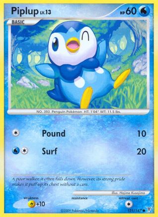 Piplup (121/147) - Supreme Victors Reverse Holofoil - Common