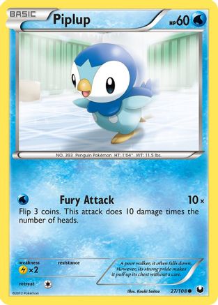 Piplup 027/108 - Dark Explorers Normal - Common