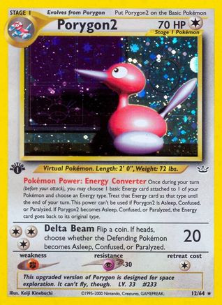 Porygon2 012/064 - Neo Revelation 1st Edition Holofoil - Holo Rare