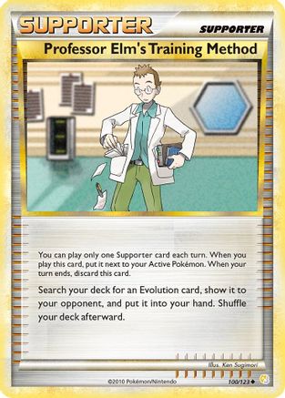 Professor Elm's Training Method (100/123) - HeartGold SoulSilver Reverse Holofoil - Uncommon