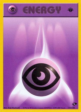 Psychic Energy 131/132 - Gym Challenge 1st Edition - Common