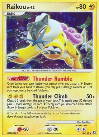 Raikou (16/132) - Secret Wonders Holofoil - Holo Rare