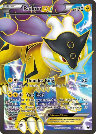 Raikou EX (105 Full Art) 105 - Dark Explorers Holofoil - Ultra Rare