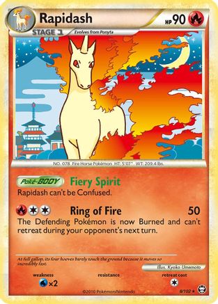 Rapidash - 008/102 - Triumphant Holofoil