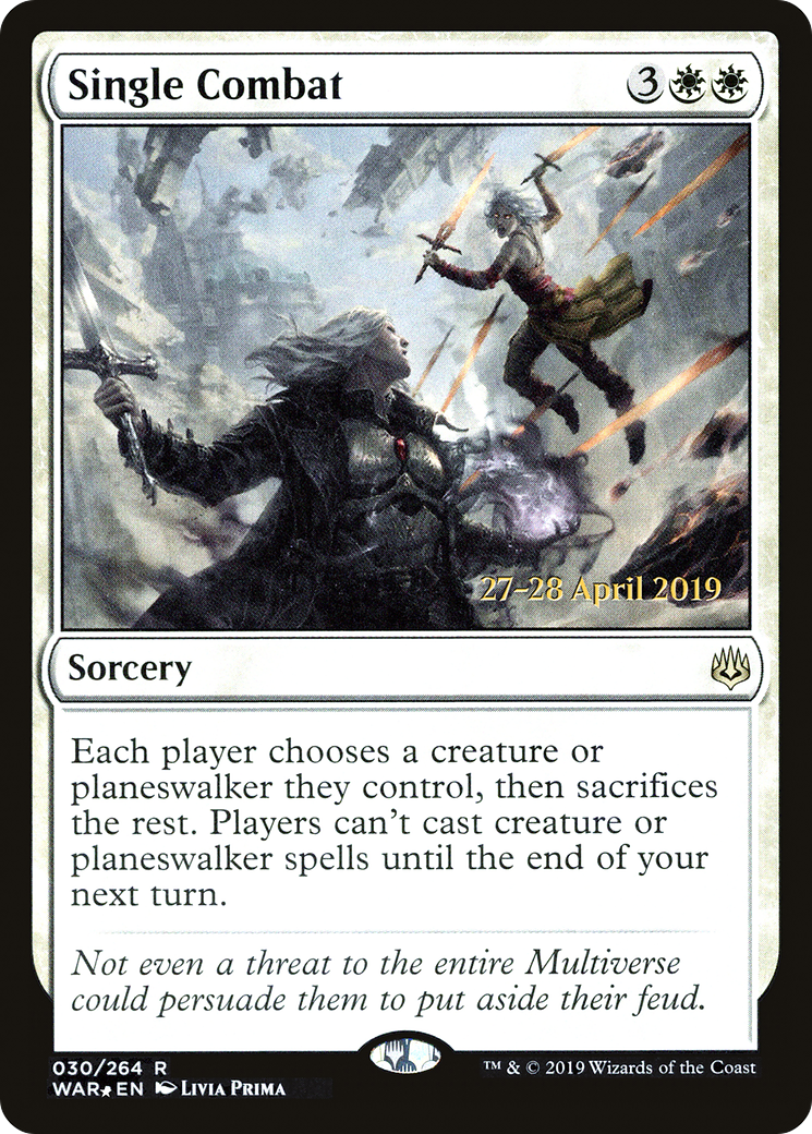 Single Combat (PRE-30S) - War of the Spark Promos (Prerelease) Foil