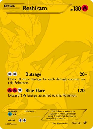 Reshiram (114 Full Art Secret Rare) 114 - Legendary Treasures Holofoil - Secret Rare