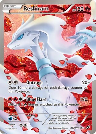 Reshiram (Full Art) RC22/RC25 - Legendary Treasures Radiant Collection Holofoil - Ultra Rare