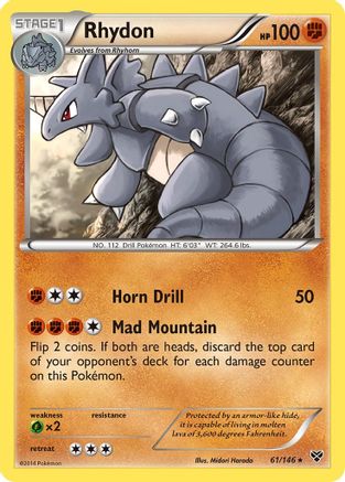 Rhydon 061 - XY Base Set Normal - Rare