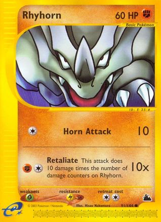 Rhyhorn 091 - Skyridge Normal - Common