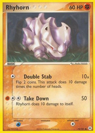 Rhyhorn 070 - Hidden Legends Reverse Holofoil - Common