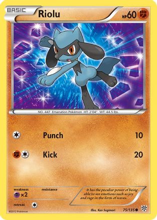 Riolu (75/135) - Plasma Storm Reverse Holofoil - Common