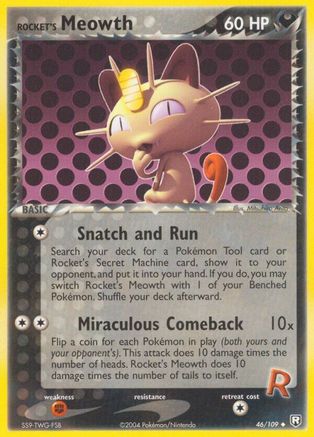 Rocket's Meowth (46/109) - Team Rocket Returns - Uncommon