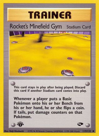Rocket's Minefield Gym 119/132 - Gym Challenge 1st Edition - Uncommon