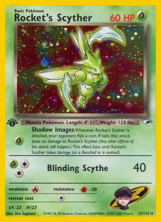 Rocket's Scyther 013/132 - Gym Heroes 1st Edition Holofoil - Holo Rare