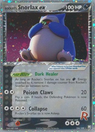 Rocket's Snorlax ex 104 - Team Rocket Returns Holofoil - Ultra Rare