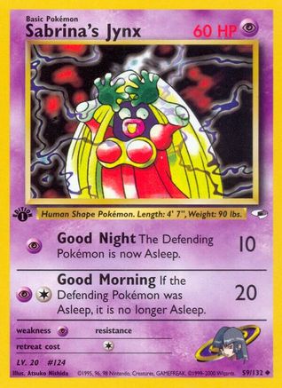 Sabrina's Jynx 059/132 - Gym Heroes 1st Edition - Uncommon