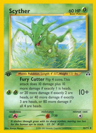 Scyther 046/075 - Neo Discovery 1st Edition - Uncommon