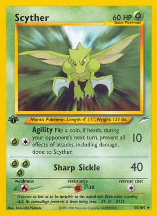 Scyther 055/105 - Neo Destiny 1st Edition - Uncommon