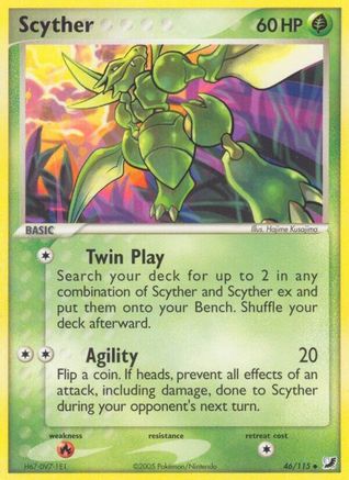 Scyther 046 - Unseen Forces Reverse Holofoil - Uncommon