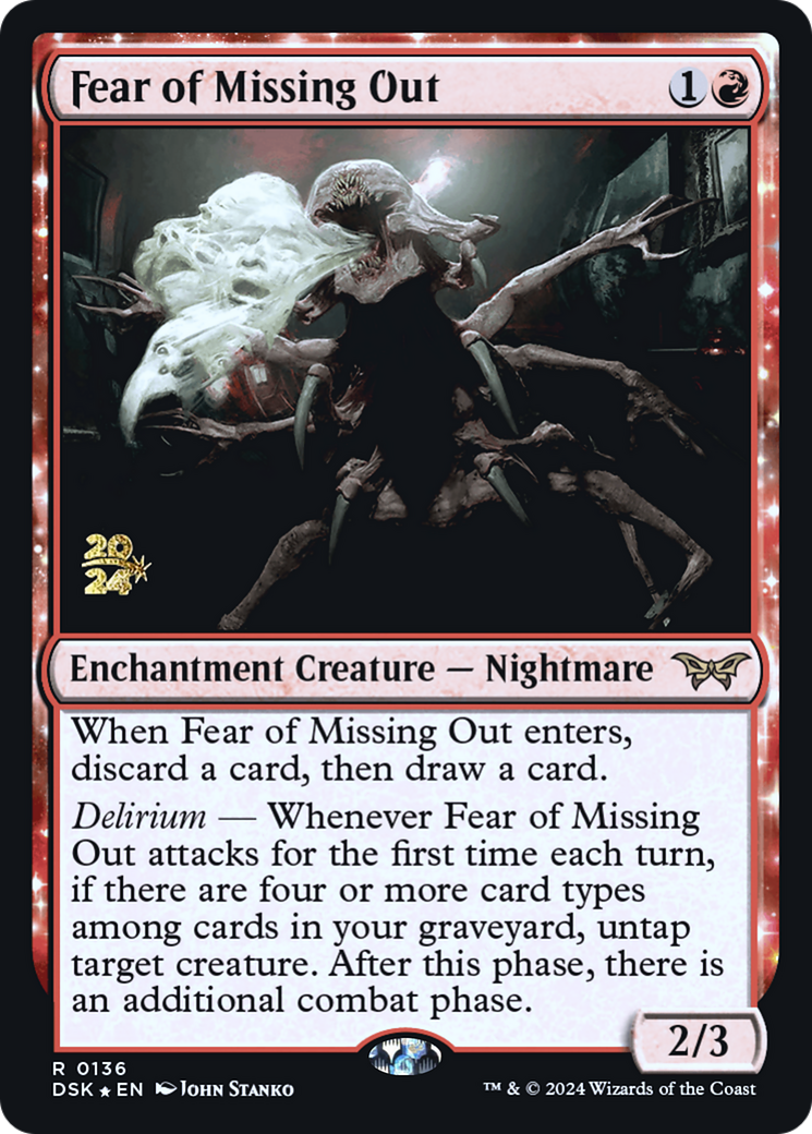 Fear of Missing Out (PRE-136) - Duskmourn: House of Horror Promos Foil