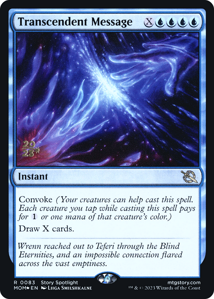 Transcendent Message (PRE-83S) - March of the Machine Promos (Prerelease) Foil