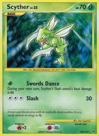 Scyther 130 - Platinum Holofoil - Secret Rare