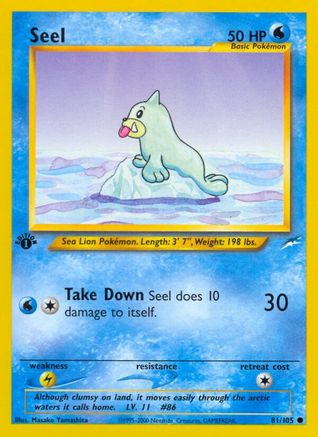 Seel 081/105 - Neo Destiny 1st Edition - Common