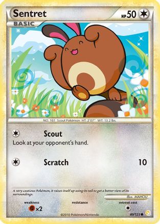 Sentret 080/123 - HeartGold SoulSilver Normal - Common
