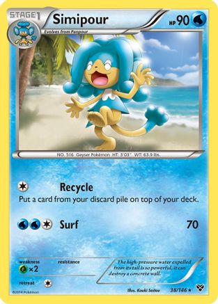 Simipour 038 - XY Base Set Reverse Holofoil - Rare