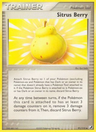 Sitrus Berry 091 - Unseen Forces Normal - Uncommon