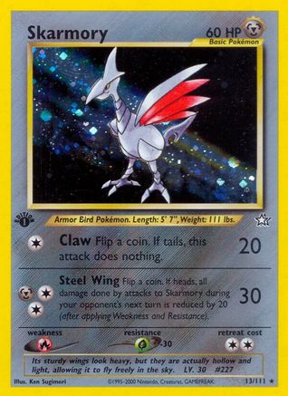Skarmory 013/111 - Neo Genesis 1st Edition Holofoil - Holo Rare