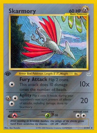 Skarmory 023/064 - Neo Revelation 1st Edition - Rare