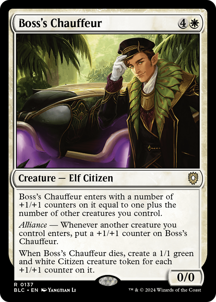 Boss's Chauffeur (BLC-137) - Bloomburrow Commander