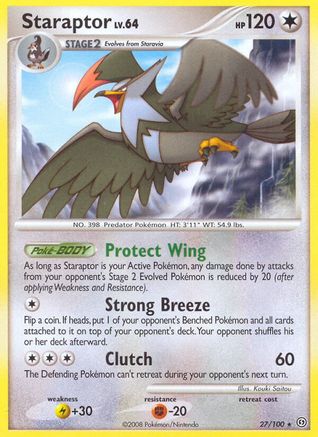 Staraptor (27/100) - Stormfront Reverse Holofoil - Rare