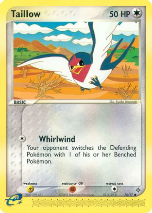 Taillow 076/97 - Dragon Reverse Holofoil - Common