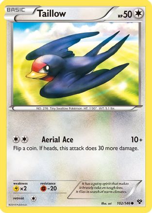 Taillow 102 - XY Base Set Reverse Holofoil - Common