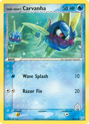 Team Aqua's Carvanha - 48/95 - Team Magma vs Team Aqua Reverse Holofoil